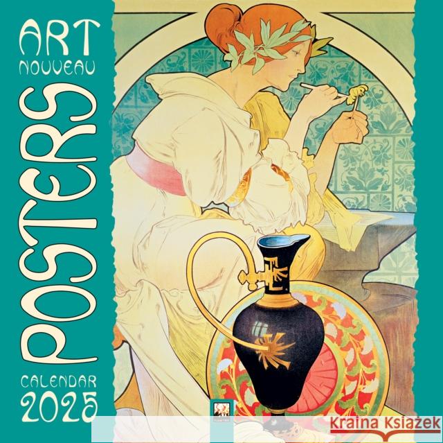 Art Nouveau Posters Wall Calendar 2025 (Art Calendar) Flame Tree Studio 9781835620304 Flame Tree Publishing