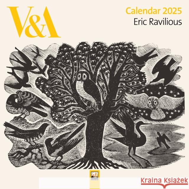 V&A: Eric Ravilious Wall Calendar 2025 (Art Calendar)  9781835620625 Flame Tree Calendars