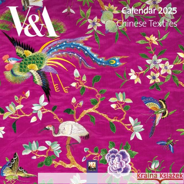 V&A: Chinese Textiles Mini Wall Calendar 2025 (Art Calendar)  9781835621073 Flame Tree Publishing