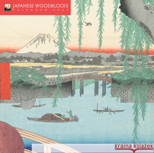 Japanese Woodblocks Mini Wall Calendar 2025 (Art Calendar)  9781835621141 Flame Tree Publishing