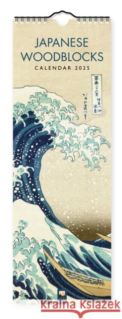 Japanese Woodblocks Slim Calendar 2025 (Art Calendar)  9781835621288 Flame Tree Publishing