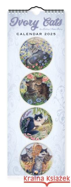 Ivory Cats Slim Calendar 2025 (Art Calendar)  9781835621301 Flame Tree Publishing