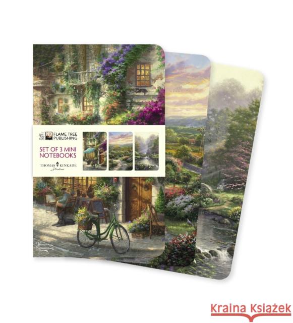 Thomas Kinkade Set of 3 Mini Notebooks Flame Tree Studio 9781835622018 Flame Tree Gift