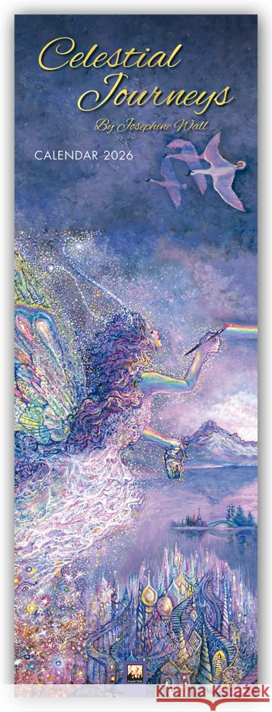 Celestial Journeys by Josephine Wall Slim Calendar 2026 (Art Calendar) Flame Tree Studio 9781835624456 Flame Tree Publishing