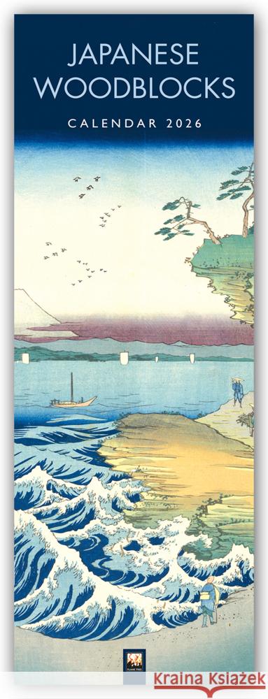 Japanese Woodblocks Slim Calendar 2026 (Art Calendar) Flame Tree Studio 9781835624500