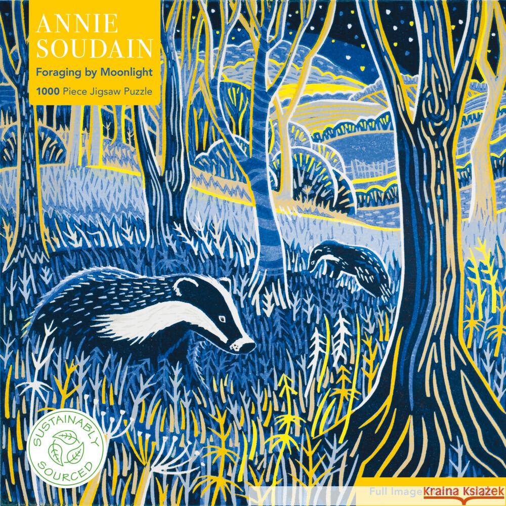 Adult Sustainable Jigsaw Puzzle Annie Soudain: Foraging by Moonlight: 1000-Pieces. Ethical, Sustainable, Earth-Friendly Flame Tree Studio 9781835625897 Flame Tree Gift
