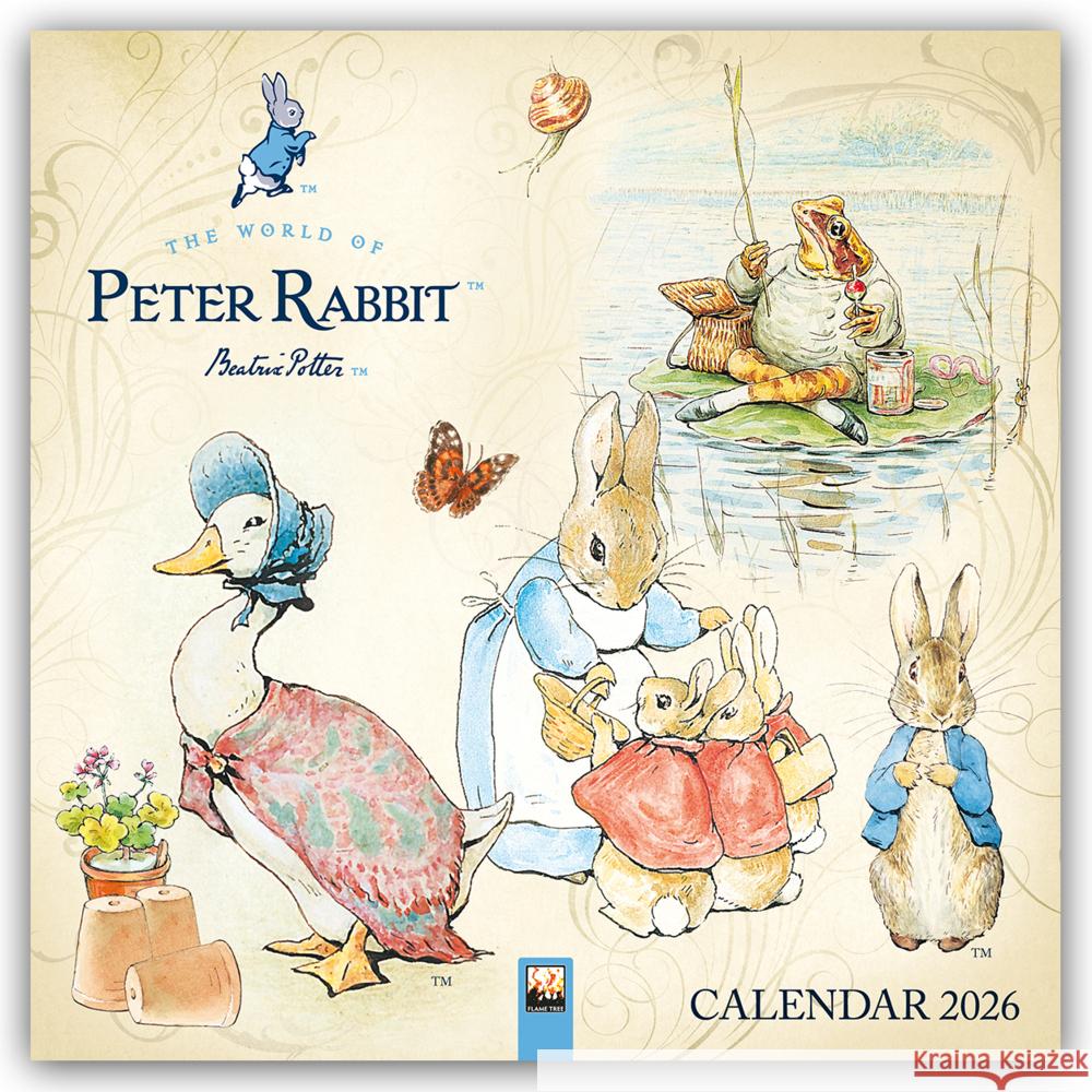 The World of Peter Rabbit Wall Calendar 2026 (Art Calendar) Flame Tree Studio 9781835625934 Flame Tree Publishing