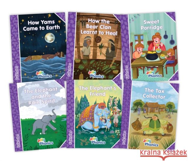Jolly Phonics Folktales Purple Readers (Level 5) Complete Set (1-6): in Precursive Letters (British English edition) Sara Wernham 9781835821244