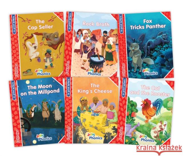 Jolly Phonics Folktales Red Readers (Level 1) Complete Set (1-6): In Print Letters (American English Edition) Emily Guille-Marrett 9781835821459