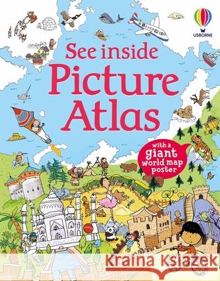 See Inside Picture Atlas, with Map Poster Alex Frith 9781836054542