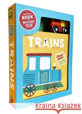 Trains: Book & Wooden Toy Set [With Wodden Toy] Igloobooks 9781839036613 Igloo Books