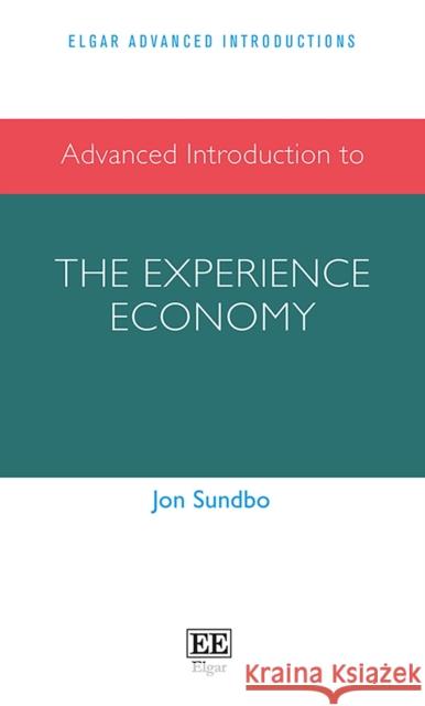 Advanced Introduction to the Experience Economy Jon Sundbo   9781839103834