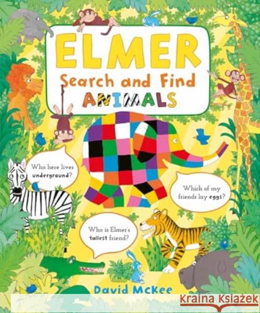 Elmer Search and Find Animals David McKee 9781839133725 Andersen Press Ltd