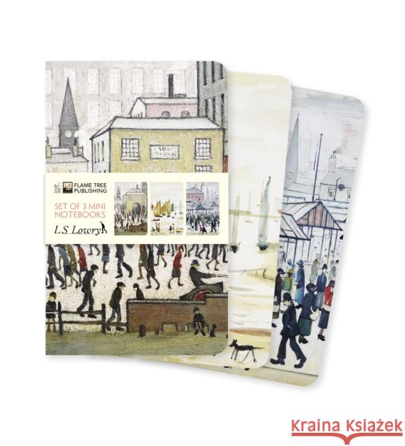 L.S. Lowry Set of 3 Mini Notebooks  9781839642814 Flame Tree Publishing