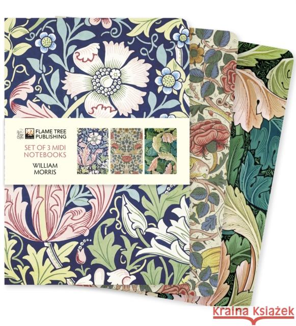 William Morris Set of 3 Midi Notebooks  9781839644870 Flame Tree Publishing