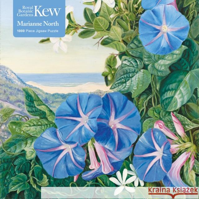 Adult Jigsaw Puzzle Kew: Marianne North: Amatungula and Blue Ipomoea, South Africa: 1000-Piece Jigsaw Puzzles Flame Tree Studio 9781839644962 Flame Tree Gift