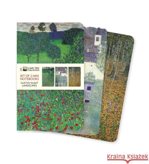 Klimt Landscapes Set of 3 Mini Notebooks  9781839647208 Flame Tree Publishing