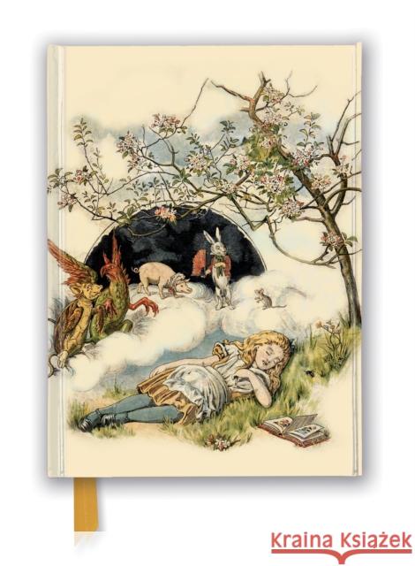 British Library: Alice Asleep, from Alice’s Adventures in Wonderland (Foiled Journal)  9781839647246 Flame Tree Publishing