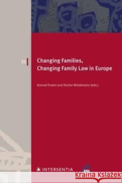 Changing Families, Changing Family Law in Europe  9781839703805 Intersentia Ltd