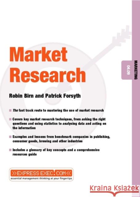 Market Research: Marketing 04.09 Birn, Robin 9781841121949
