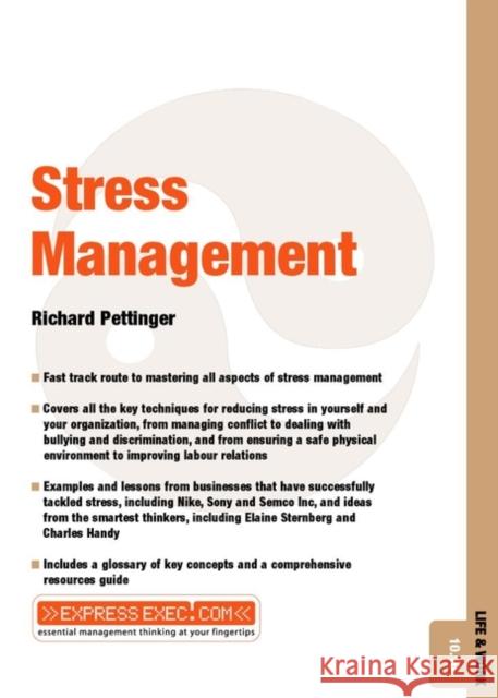 Stress Management: Life and Work 10.10 Pettinger, Richard 9781841123196