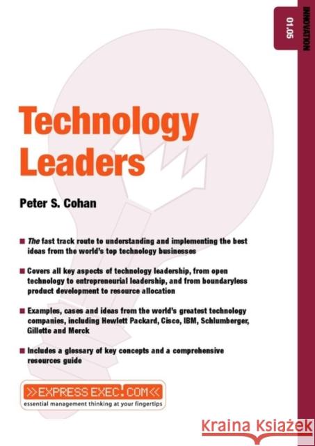 Technology Leaders: Innovation 01.05 Cohan, Peter S. 9781841123813 Capstone Publishing