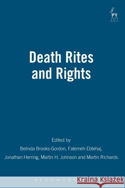 Death Rites and Rights  9781841137322 HART PUBLISHING