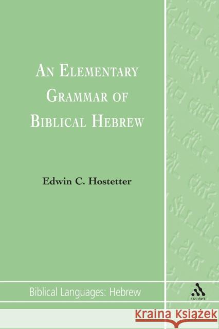 Elementary Grammar of Biblical Hebrew Hostetter, Edwin C. 9781841271026 Sheffield Academic Press