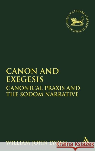 Canon and Exegesis Lyons, William John 9781841272955