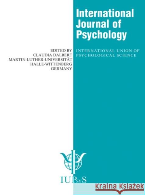 Behavior Analysis Around the World: A Special Issue of the International Journal of Psychology Dalbert, Claudia 9781841698205 Psychology Press (UK)