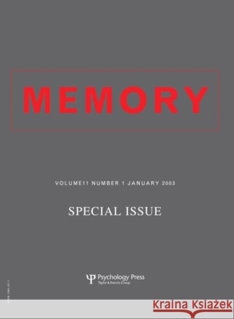 Hindsight Bias: A Special Issue of Memory Hoffrage, Ulrich 9781841699387 Psychology Press (UK)