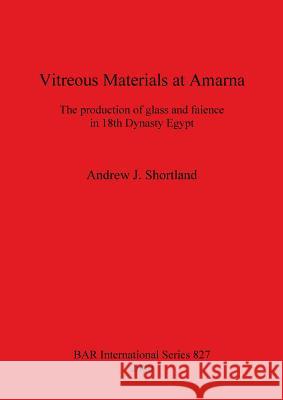 Vitreous Materials at Amarna: The production of glass and faience in 18th Dynasty Egypt Shortland, Andrew J. 9781841710389