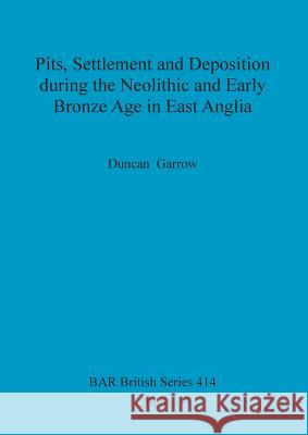 Pits, Settlement and Deposition during the Neolithic and Early Bronze Age in East Anglia Garrow, Duncan 9781841717487