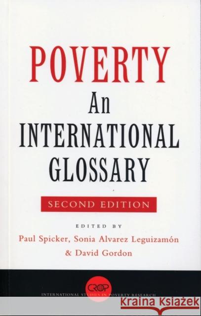 Poverty: An International Glossary David Gordon 9781842778234