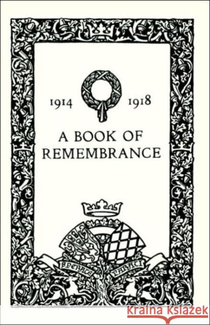 Book of Remembrance 1914-1918 Naval & Military Press 9781843424246 Naval & Military Press Ltd