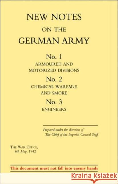 New Notes on the German Army War Office 9781843425083 Naval & Military Press Ltd