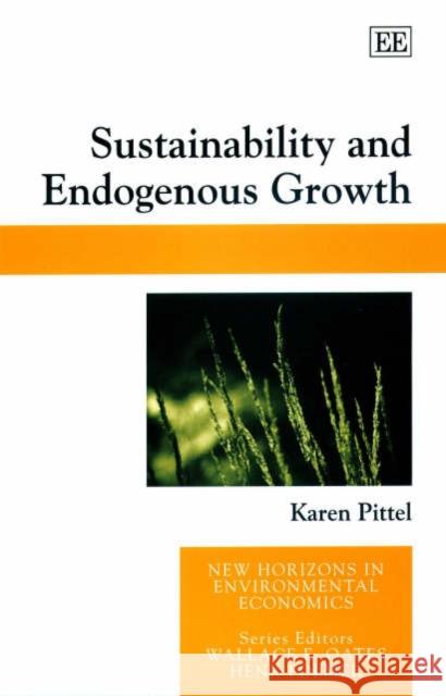Sustainability and Endogenous Growth  9781843760474 Edward Elgar Publishing Ltd