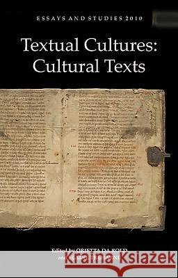 Textual Cultures: Cultural Texts Orietta D Elaine Treharne 9781843842392 Boydell & Brewer