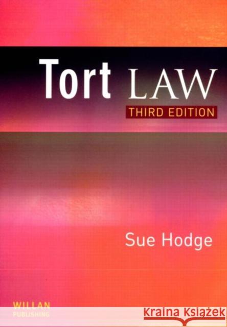 Tort Law Sue Hodge 9781843920984