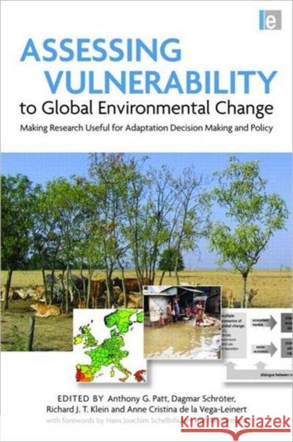 Assessing Vulnerability to Global Environmental Change : Making Research Useful for Adaptation Decision Making and Policy Anthony G. Patt Dagmar Schroter Richard J. T. Klein 9781844076970 Earthscan Publications