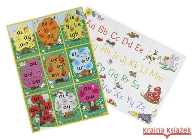 Jolly Phonics Alternative Spelling & Alphabet Posters: In Print Letters (American English edition)  9781844140299 Jolly Learning Ltd