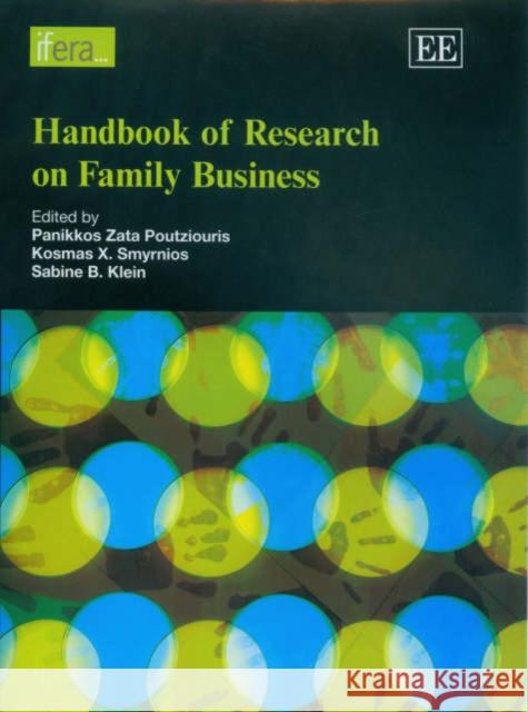 Handbook of Research on Family Business  9781845424107 Edward Elgar Publishing Ltd