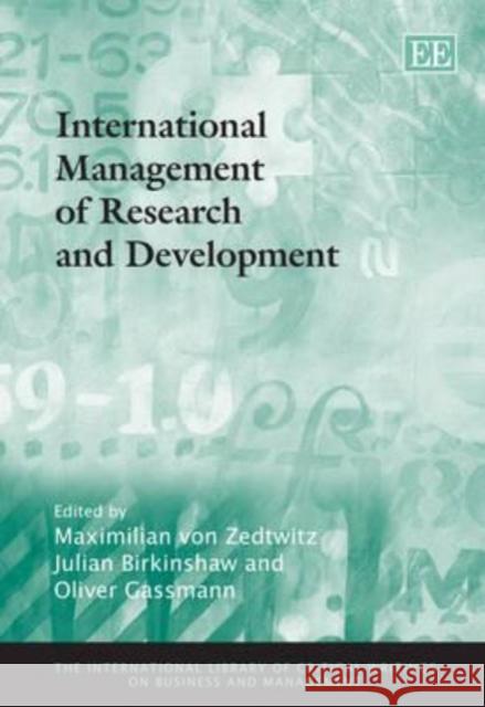 International Management of Research and Development  9781845424282 Edward Elgar Publishing Ltd