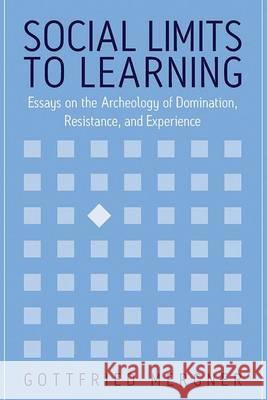 Social Limits to Learning: Essays on the Archeology of Domination, Resistance, and Experience Mergner, Gottfried 9781845450045