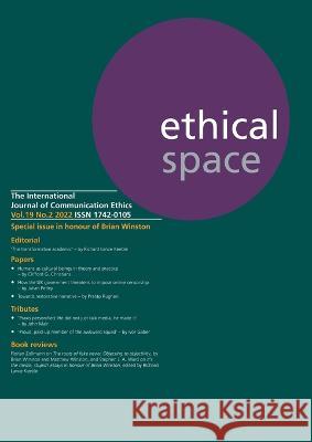 Ethical Space Vol. 19 Issue 2 Donald Matheson Sue Joseph Tom Bradshaw 9781845498016