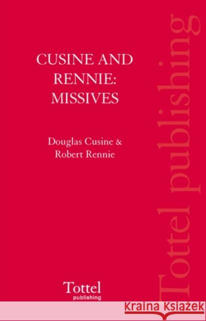 Missives Douglas J. Cusine, Professor Robert Rennie 9781845925772