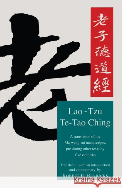 Te-Tao Ching  Henricks, Robert G. 9781846044144