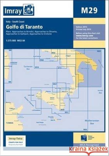 Imray Chart M29: Golfo di Taranto Imray 9781846236945 Imray, Laurie, Norie & Wilson Ltd