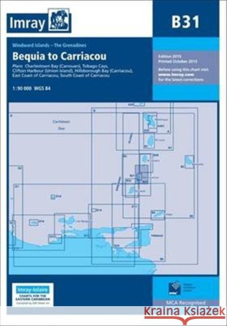 Imray Chart B31: Grenadines - Middle Sheet; Bequia to Carriacou Imray 9781846237041