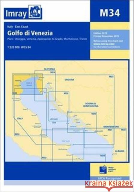 Imray Chart M34: Golfo di Venezia Imray 9781846237614 Imray, Laurie, Norie & Wilson Ltd